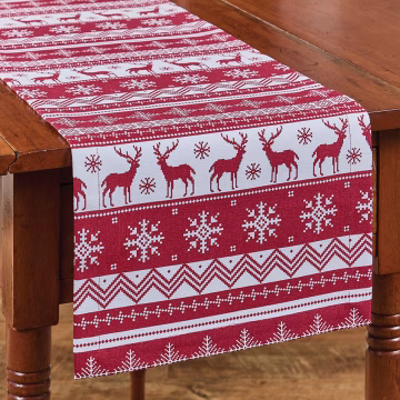 holiday fair isle table runner